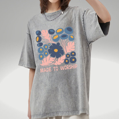 Made To Worship Christian Washed T-Shirt