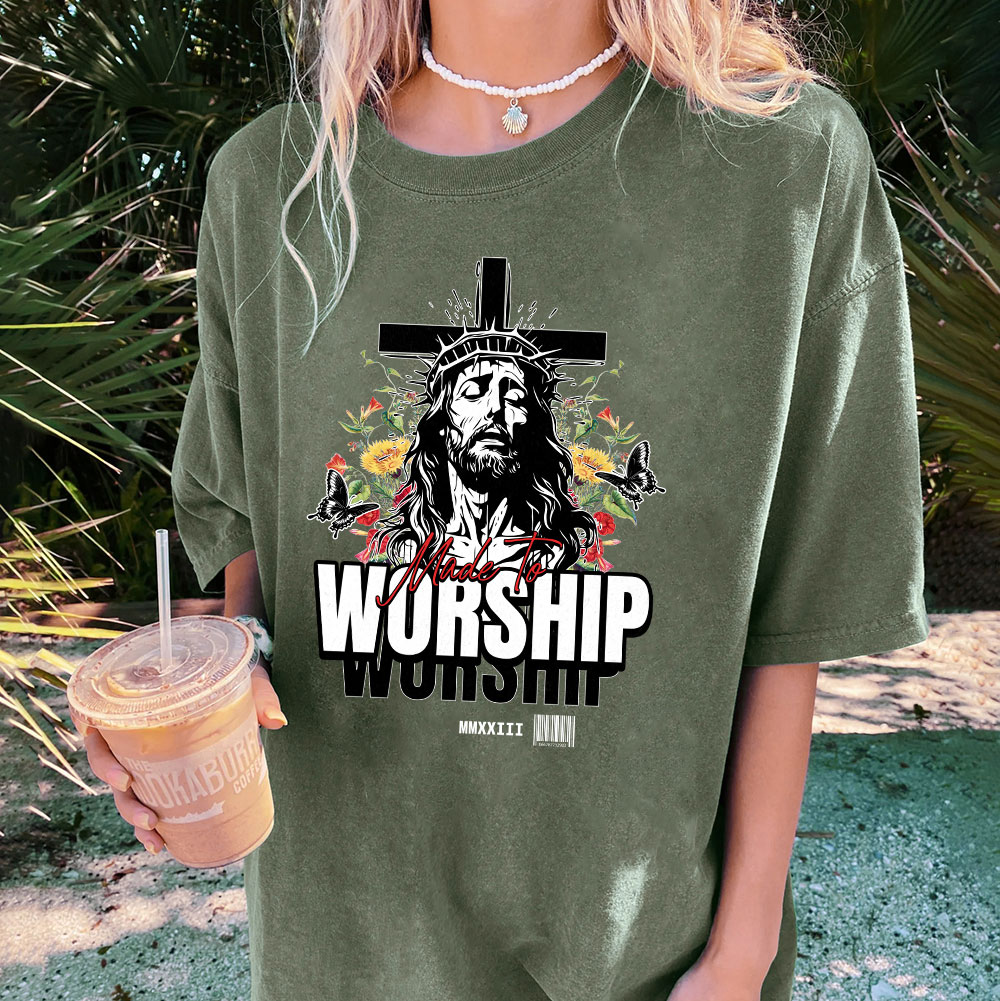 Made To Worship Christian Washed T-Shirt