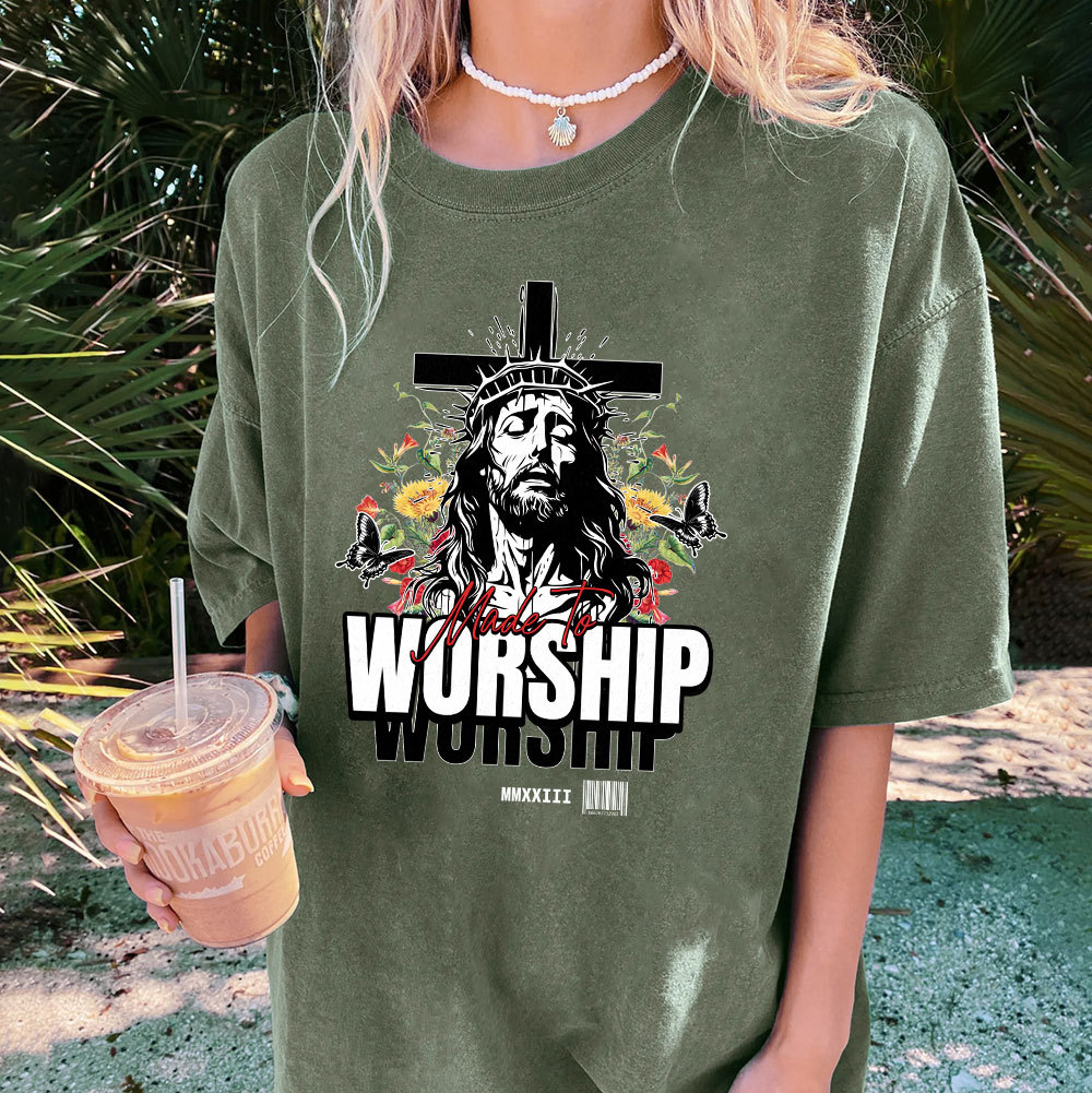 Made To Worship Christian Washed T-Shirt