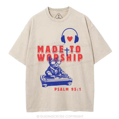 Made To Worship Christian Washed T-Shirt