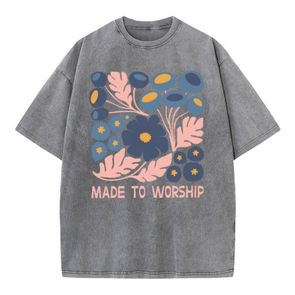 Made To Worship Christian Washed T-Shirt