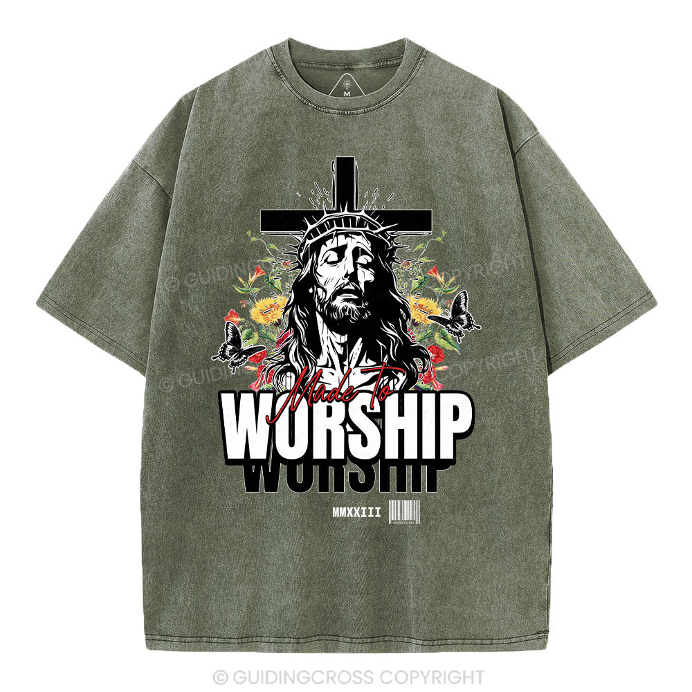 Made To Worship Christian Washed T-Shirt