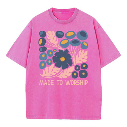 Made To Worship Christian Washed T-Shirt