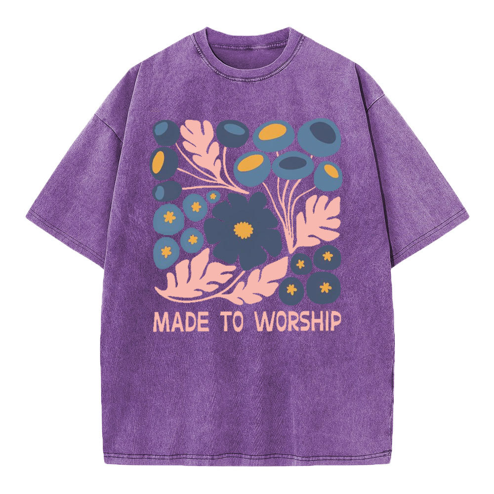 Made To Worship Christian Washed T-Shirt