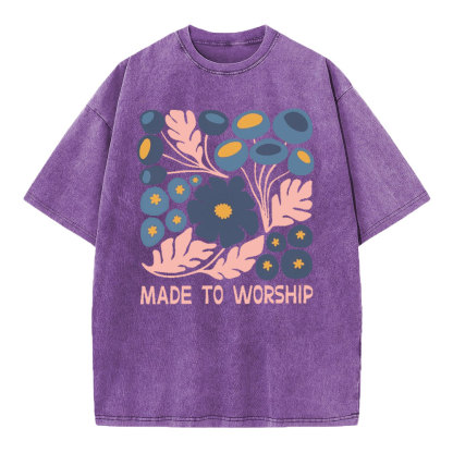 Made To Worship Christian Washed T-Shirt