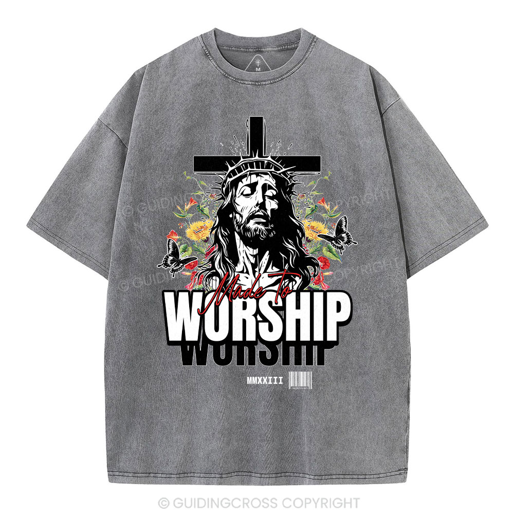 Made To Worship Christian Washed T-Shirt
