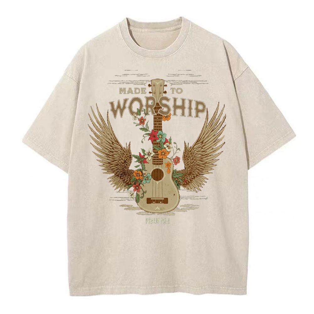 Made To Worship Christian Washed T-Shirt