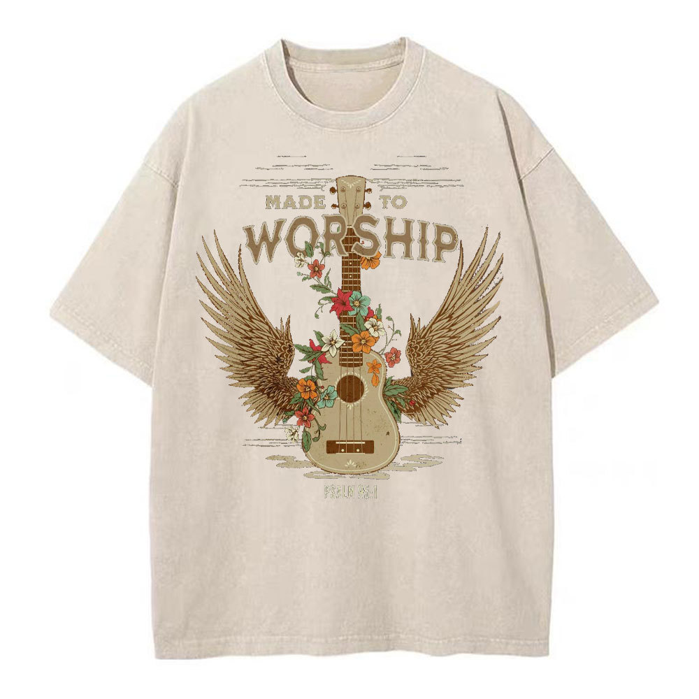 Made To Worship Christian Washed T-Shirt