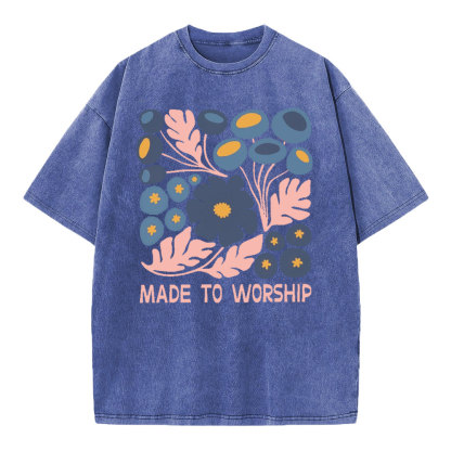 Made To Worship Christian Washed T-Shirt