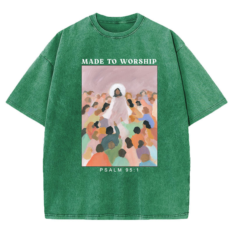 Made To Worship Christian Washed T-Shirt