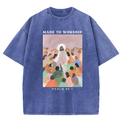 Made To Worship Christian Washed T-Shirt