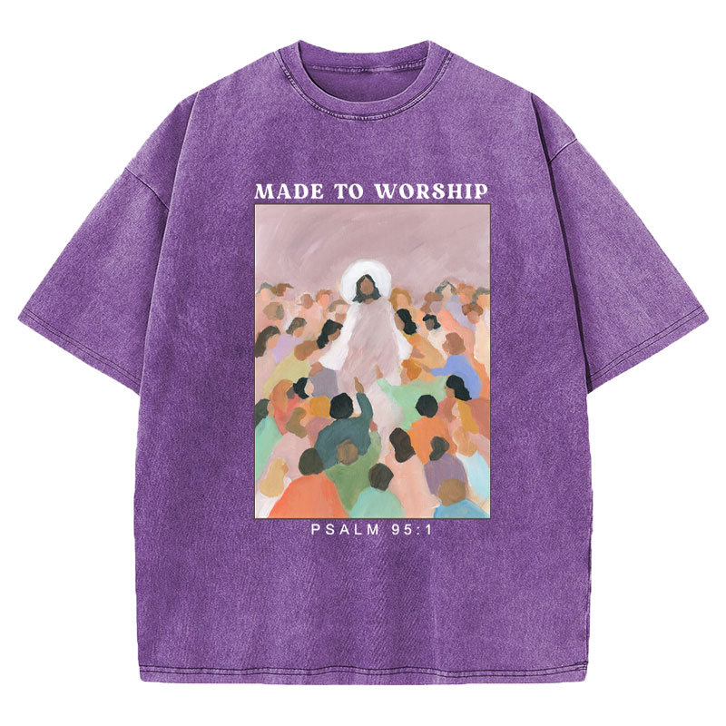 Made To Worship Christian Washed T-Shirt