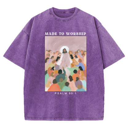 Made To Worship Christian Washed T-Shirt