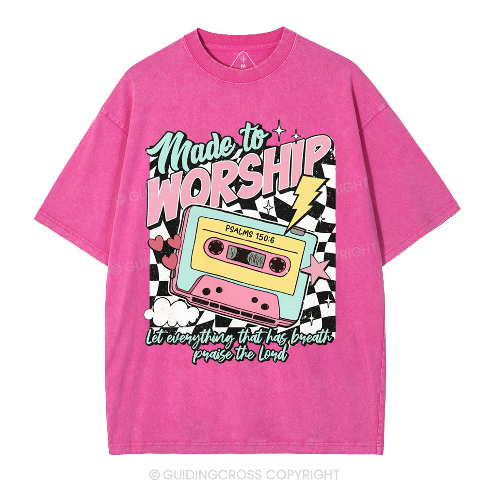 Made To Worship Christian Washed T-Shirt