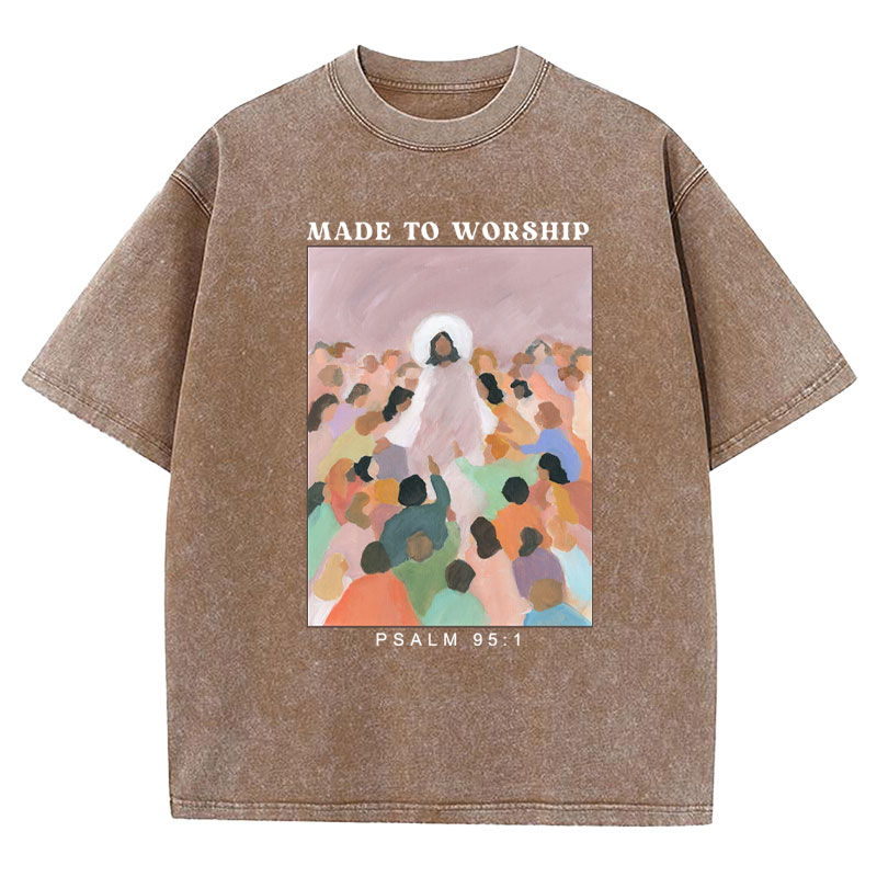 Made To Worship Christian Washed T-Shirt