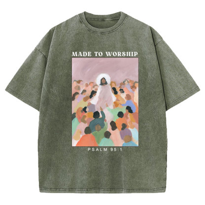 Made To Worship Christian Washed T-Shirt