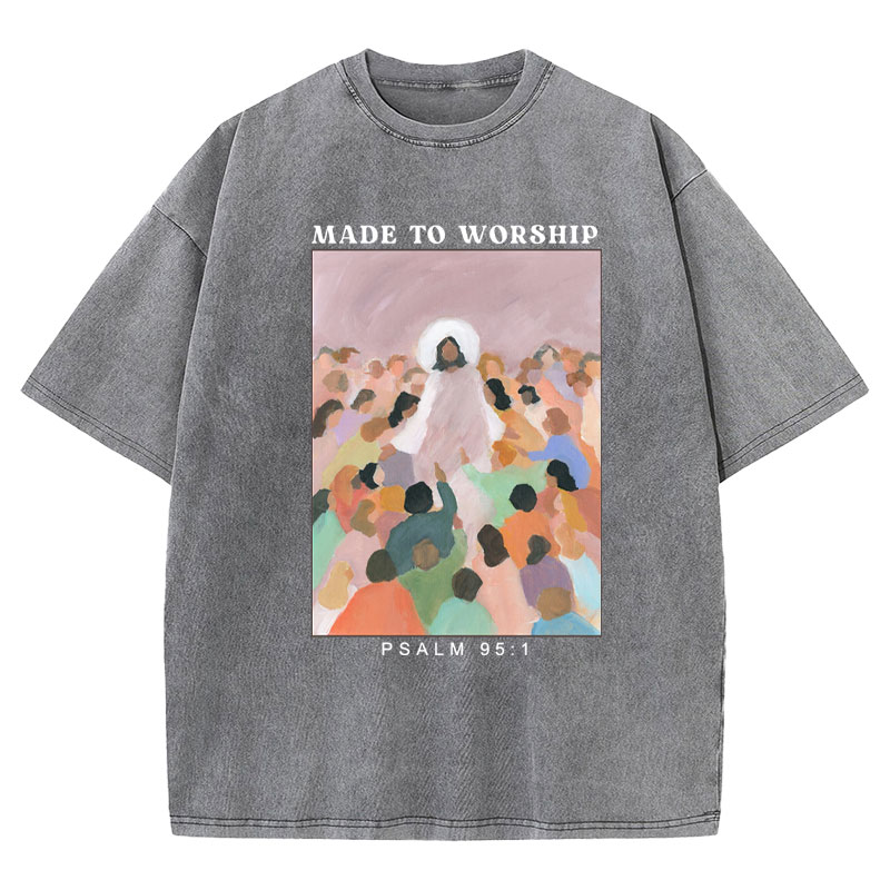 Made To Worship Christian Washed T-Shirt