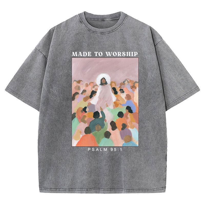 Made To Worship Christian Washed T-Shirt