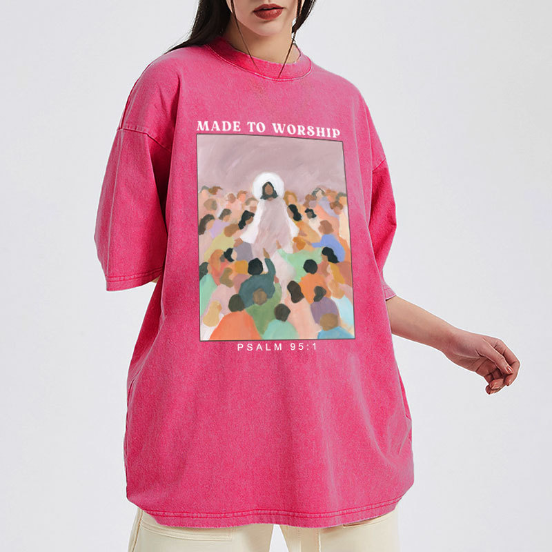 Made To Worship Christian Washed T-Shirt