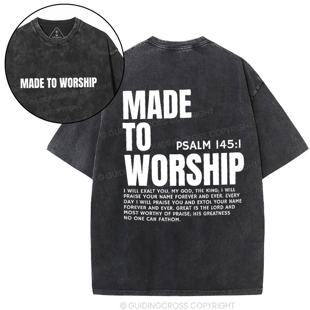 Made To Worship Christian Washed T-Shirt