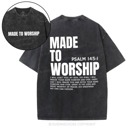 Made To Worship Christian Washed T-Shirt