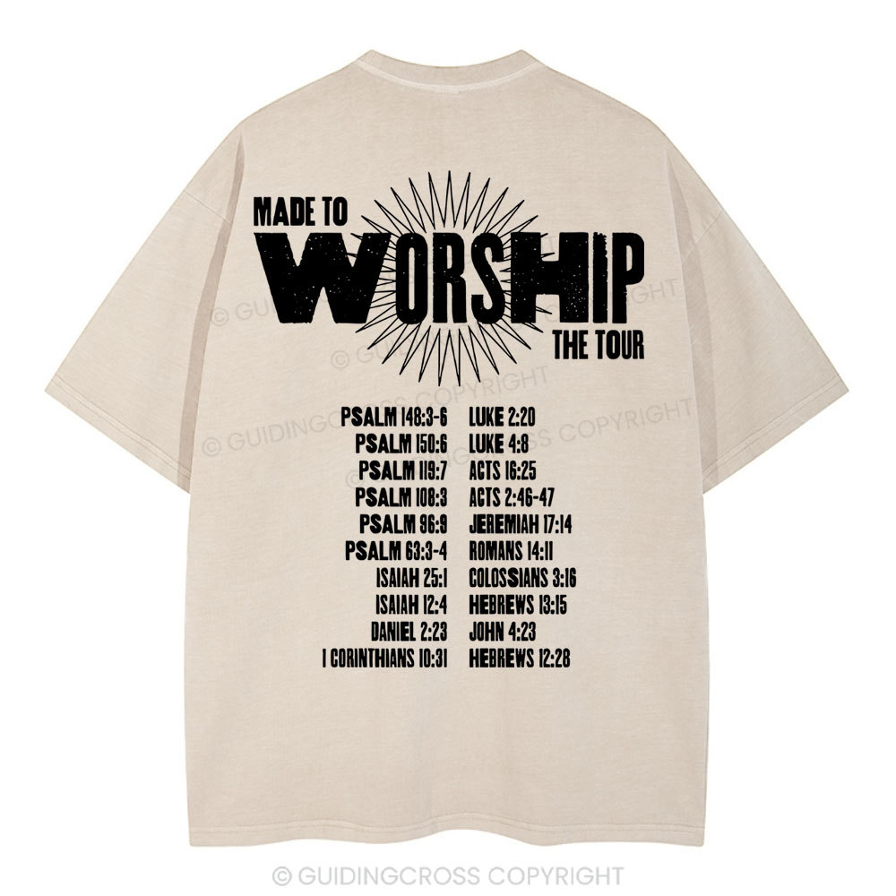 Made To Worship Christian Washed T-Shirt