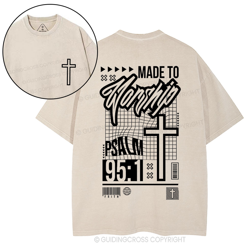 Made To Worship Christian Washed T-Shirt
