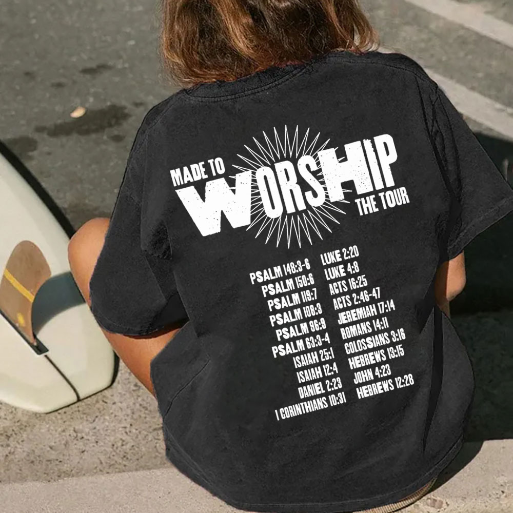 Made To Worship Christian Washed T-Shirt
