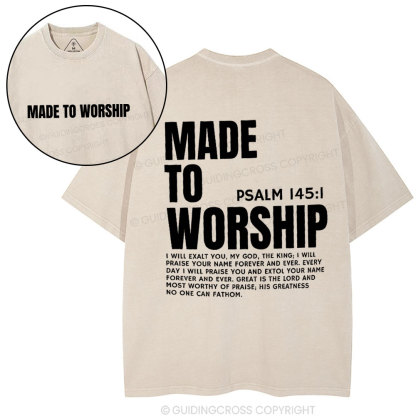 Made To Worship Christian Washed T-Shirt