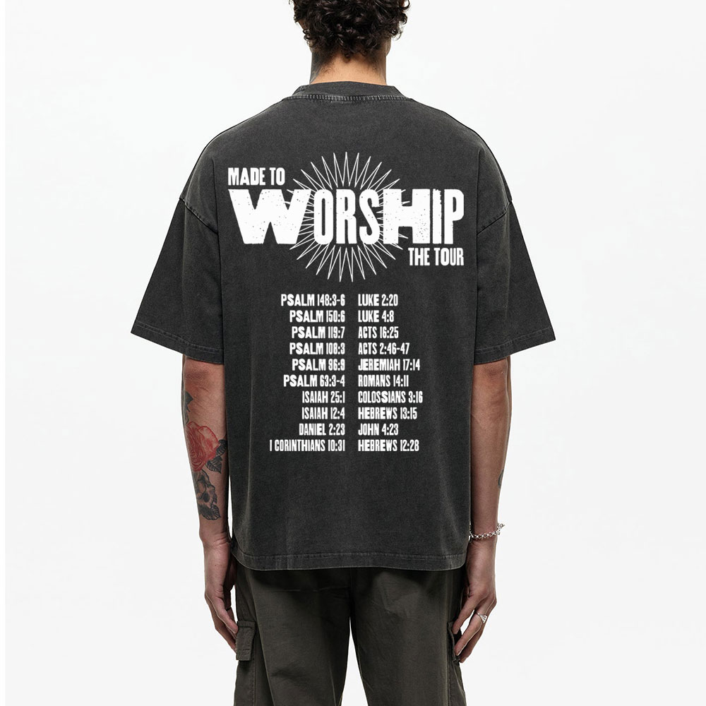 Made To Worship Christian Washed T-Shirt