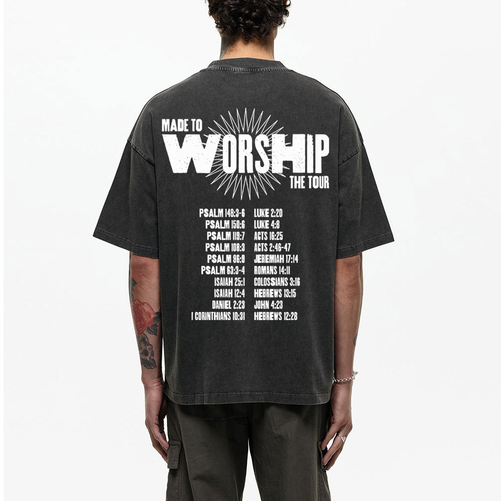 Made To Worship Christian Washed T-Shirt