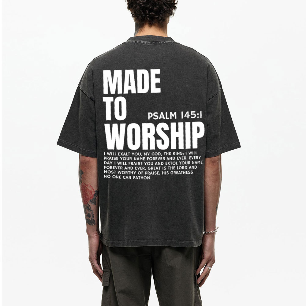 Made To Worship Christian Washed T-Shirt
