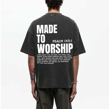 Made To Worship Christian Washed T-Shirt