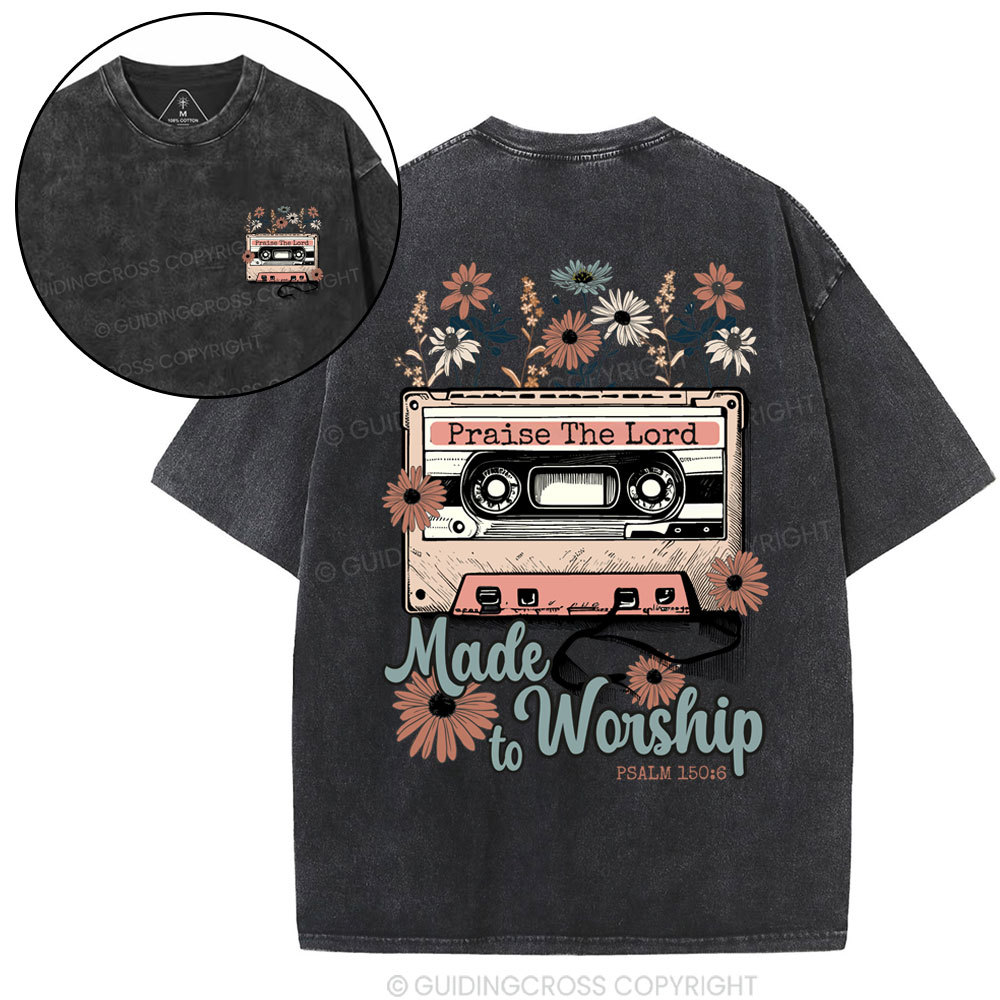 Made To Worship Christian Washed T-Shirt