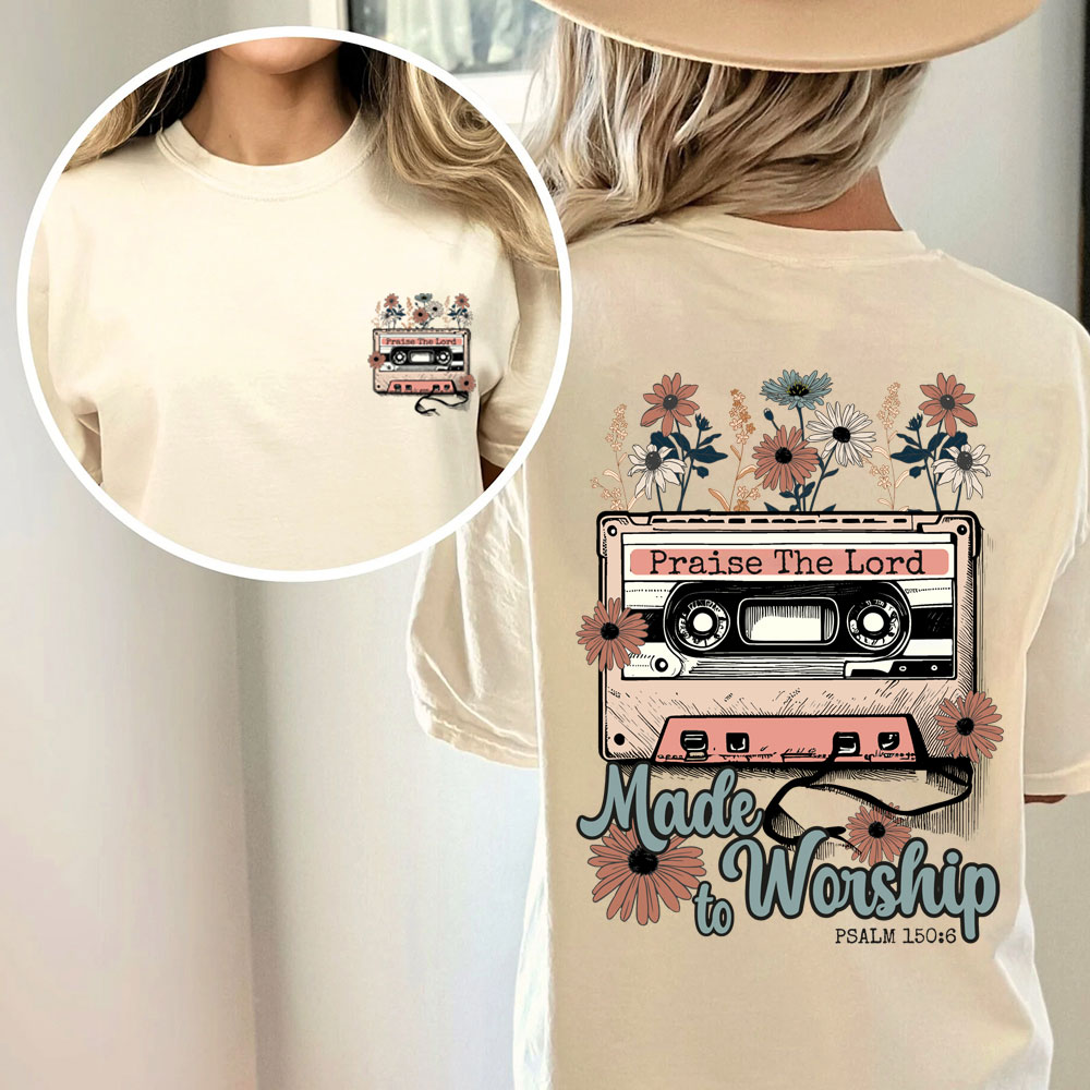 Made To Worship Christian Washed T-Shirt
