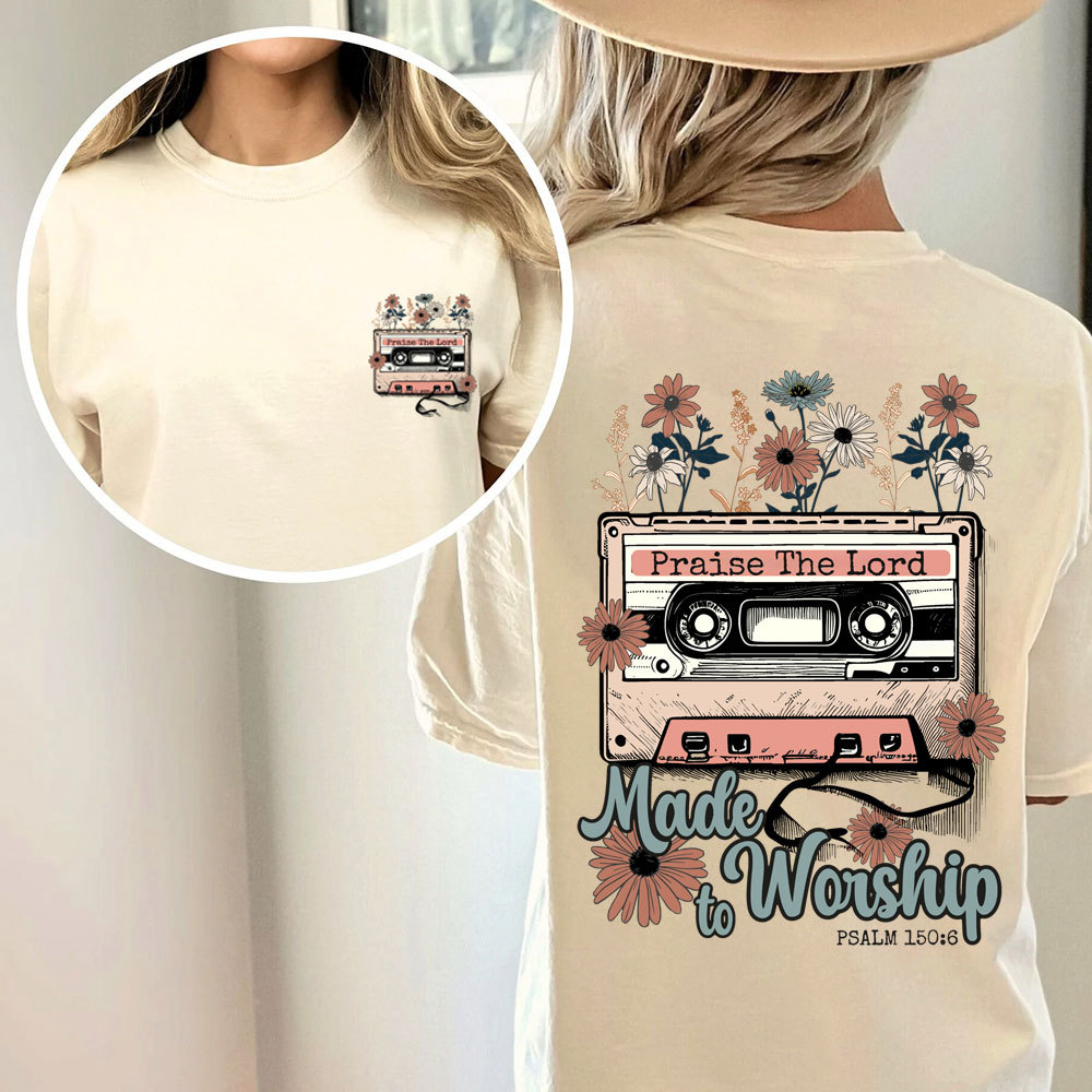 Made To Worship Christian Washed T-Shirt