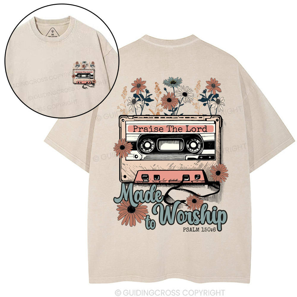 Made To Worship Christian Washed T-Shirt