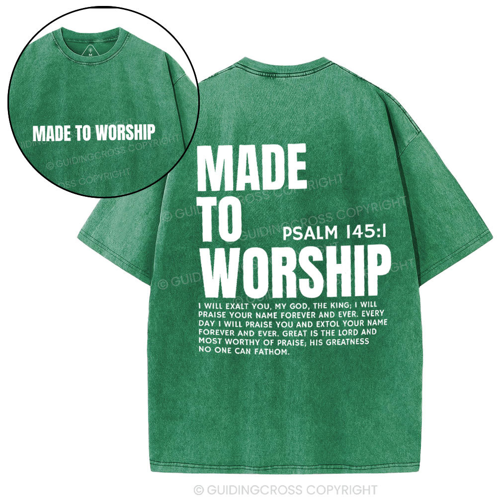 Made To Worship Christian Washed T-Shirt