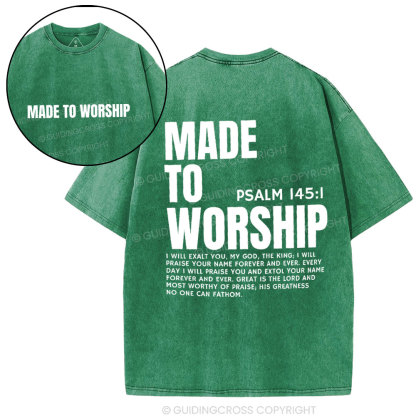 Made To Worship Christian Washed T-Shirt