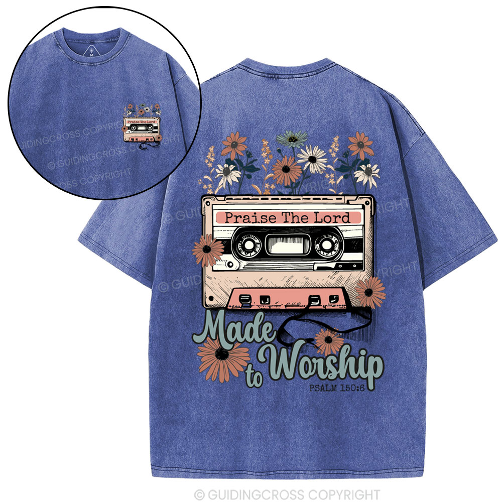 Made To Worship Christian Washed T-Shirt