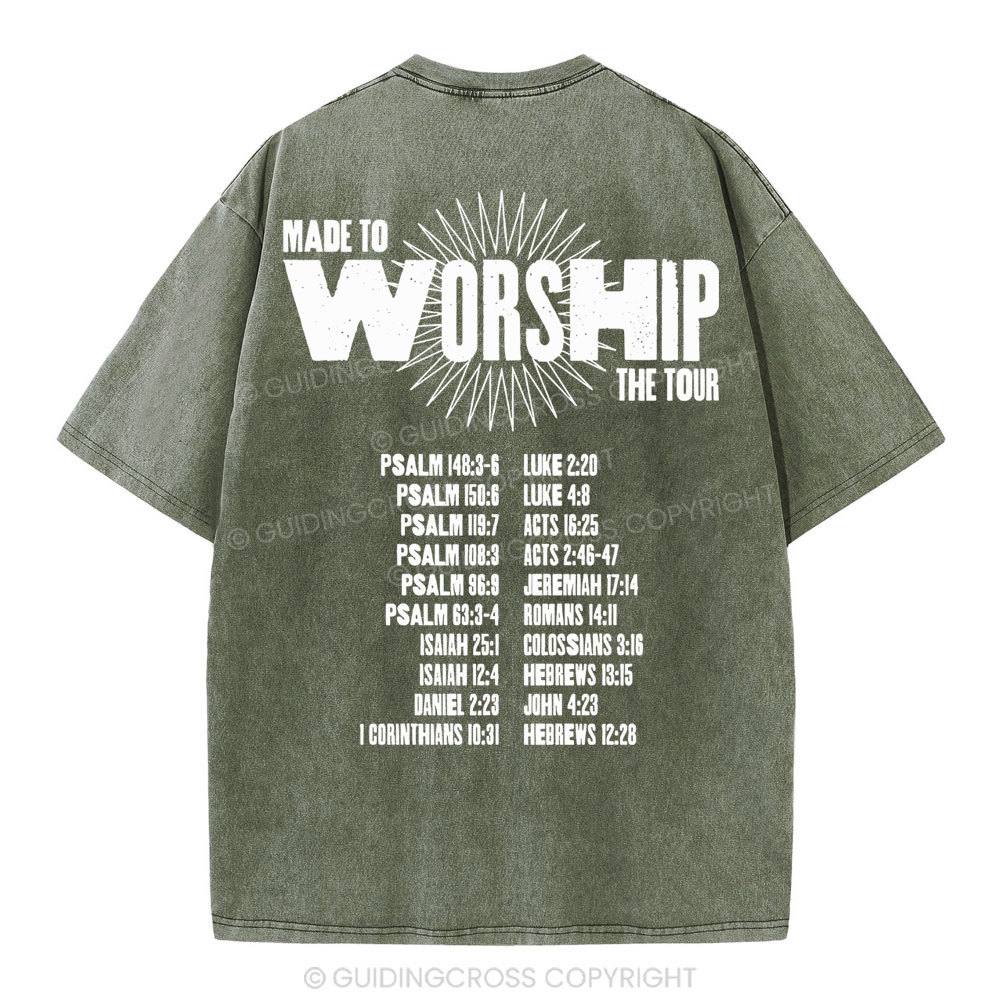 Made To Worship Christian Washed T-Shirt