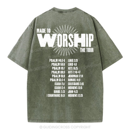 Made To Worship Christian Washed T-Shirt