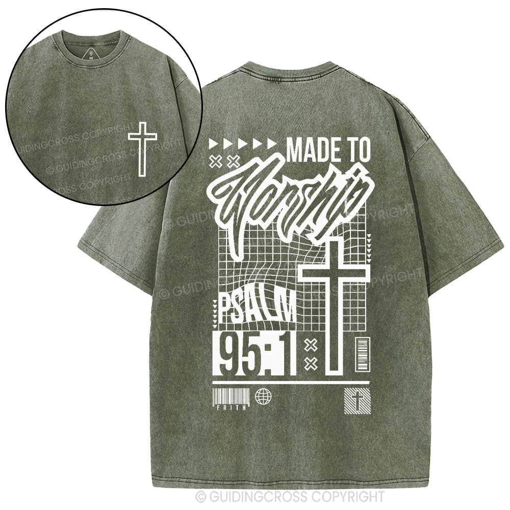 Made To Worship Christian Washed T-Shirt