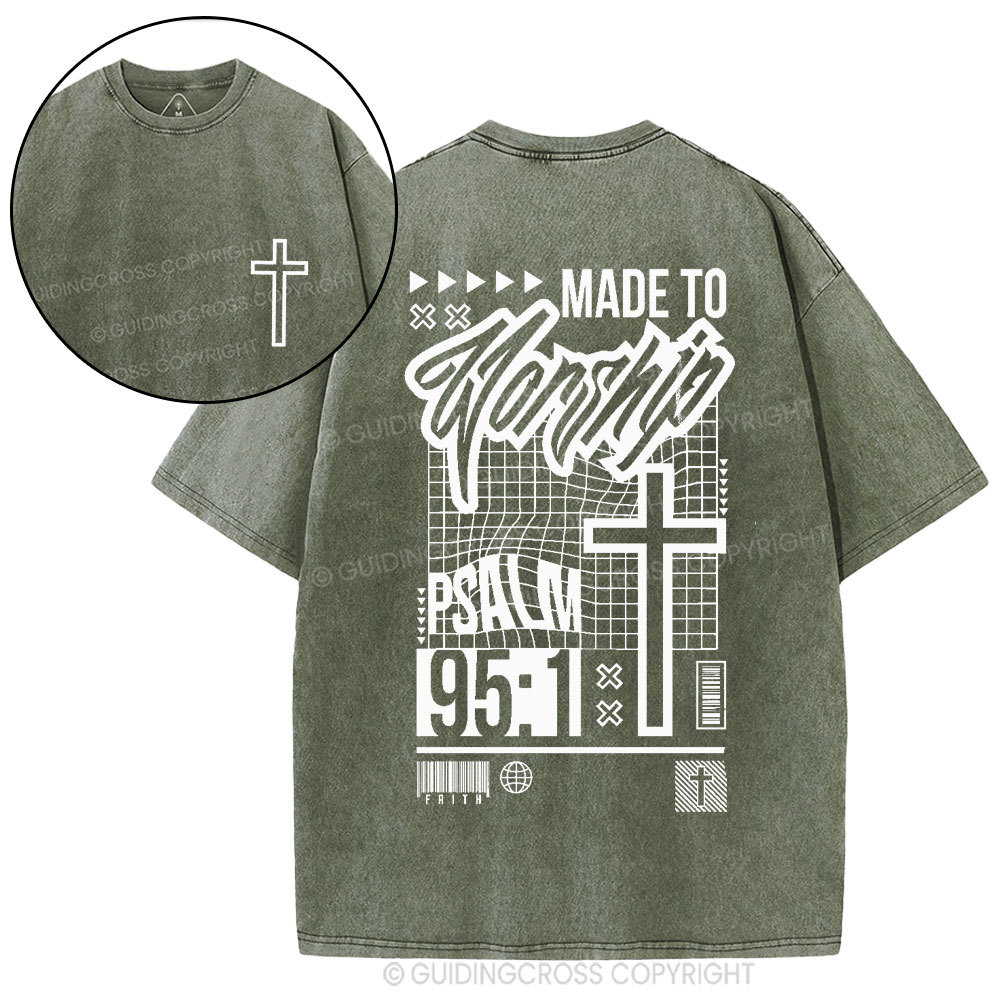 Made To Worship Christian Washed T-Shirt