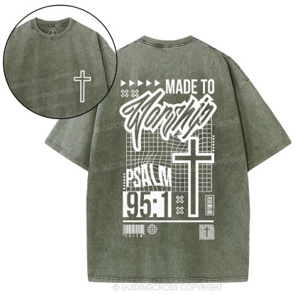 Made To Worship Christian Washed T-Shirt