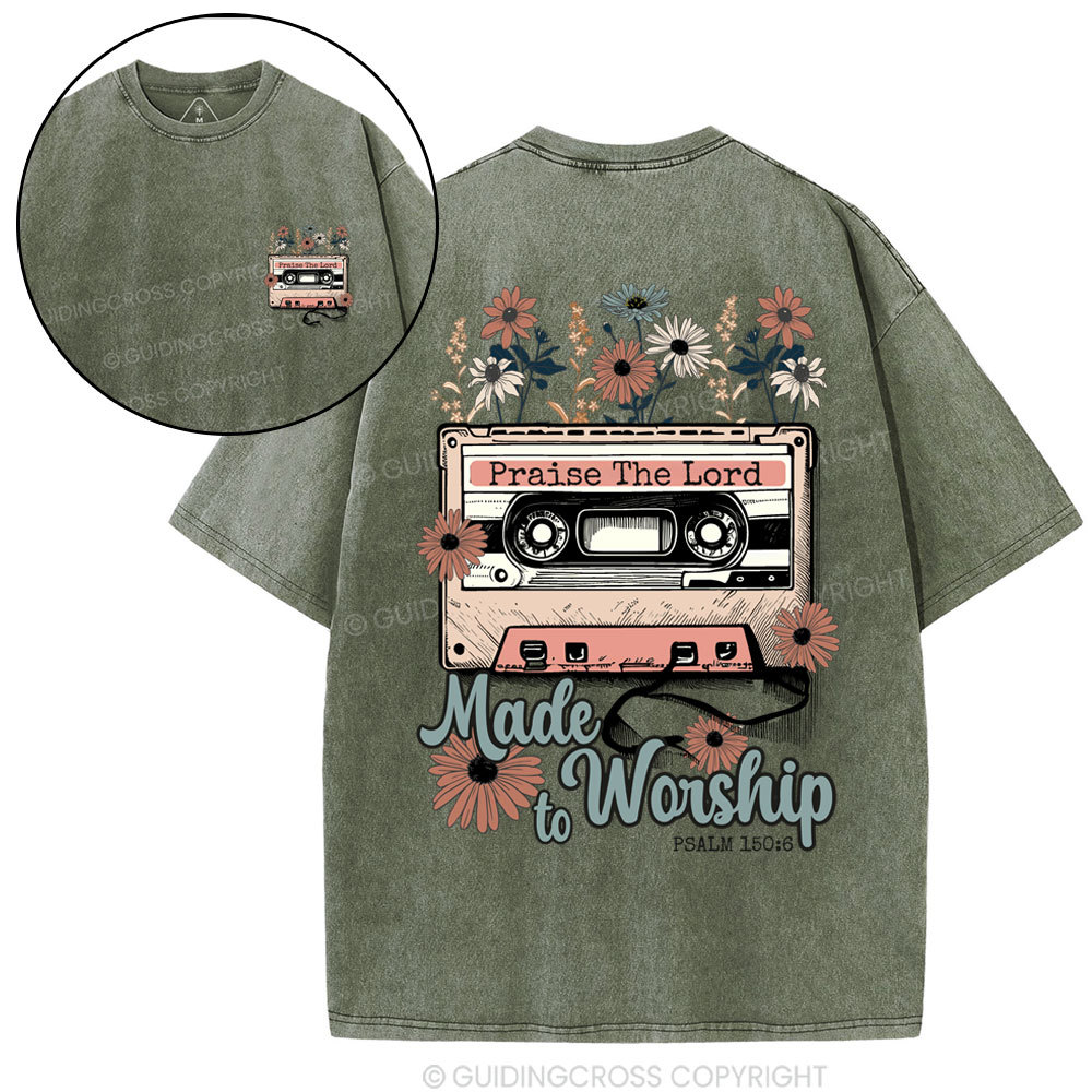 Made To Worship Christian Washed T-Shirt