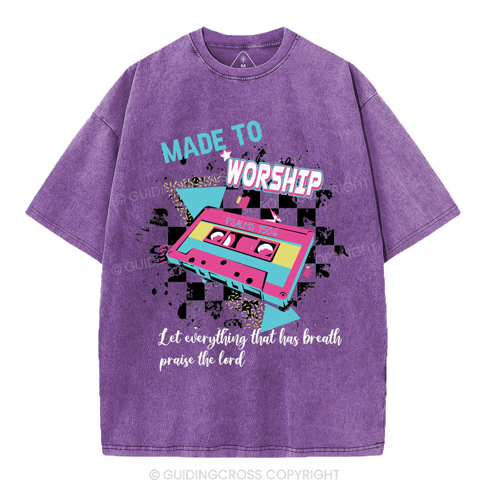 Made To Worship Christian Washed T-Shirt