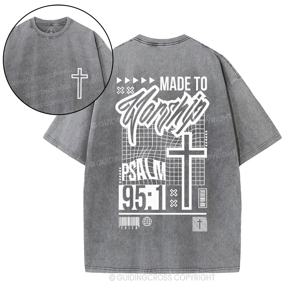 Made To Worship Christian Washed T-Shirt