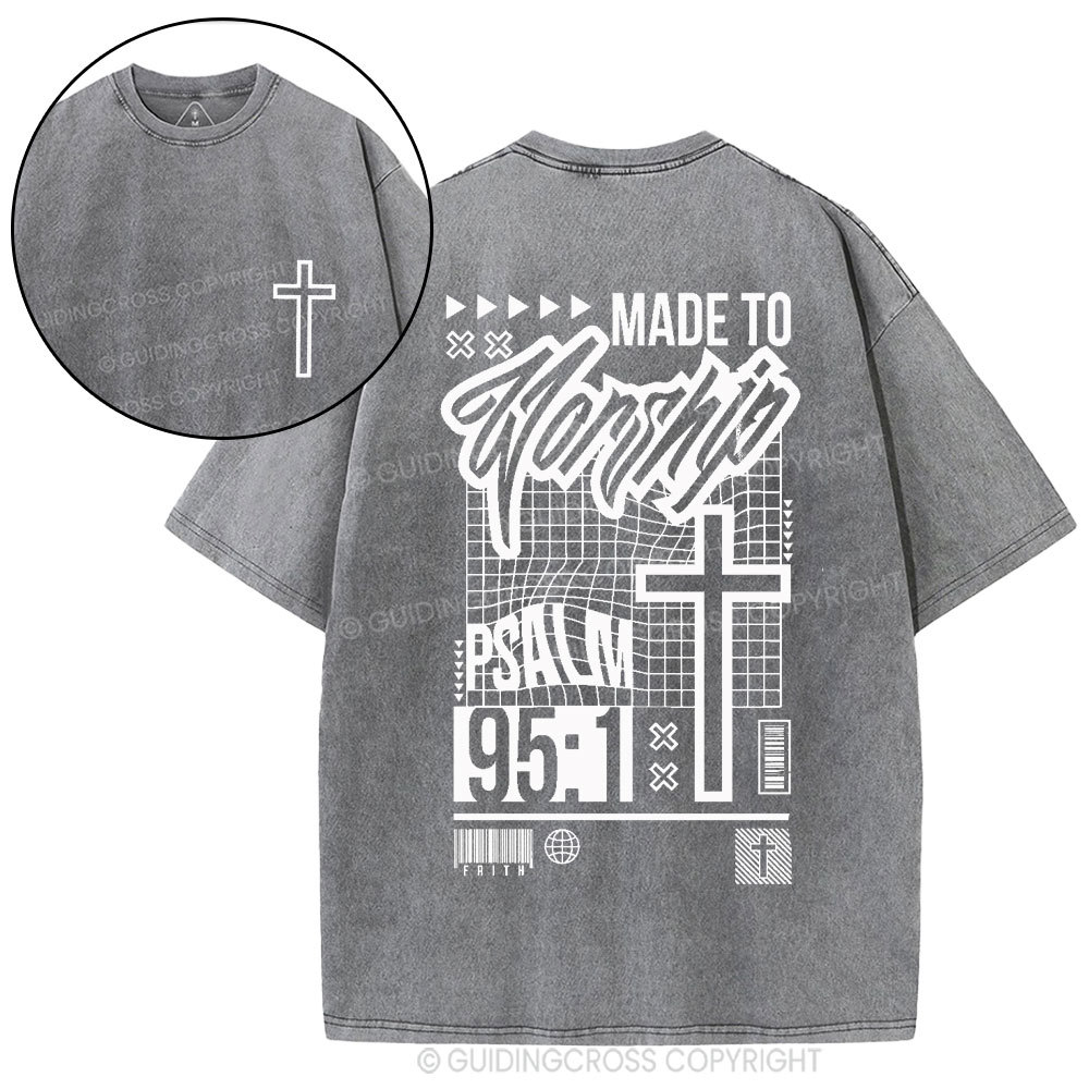 Made To Worship Christian Washed T-Shirt