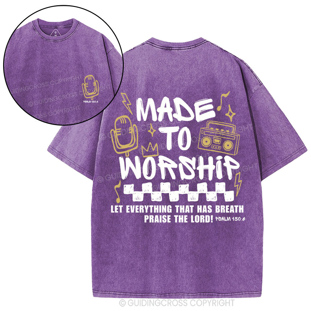 Made To Worship Christian Washed T-Shirt